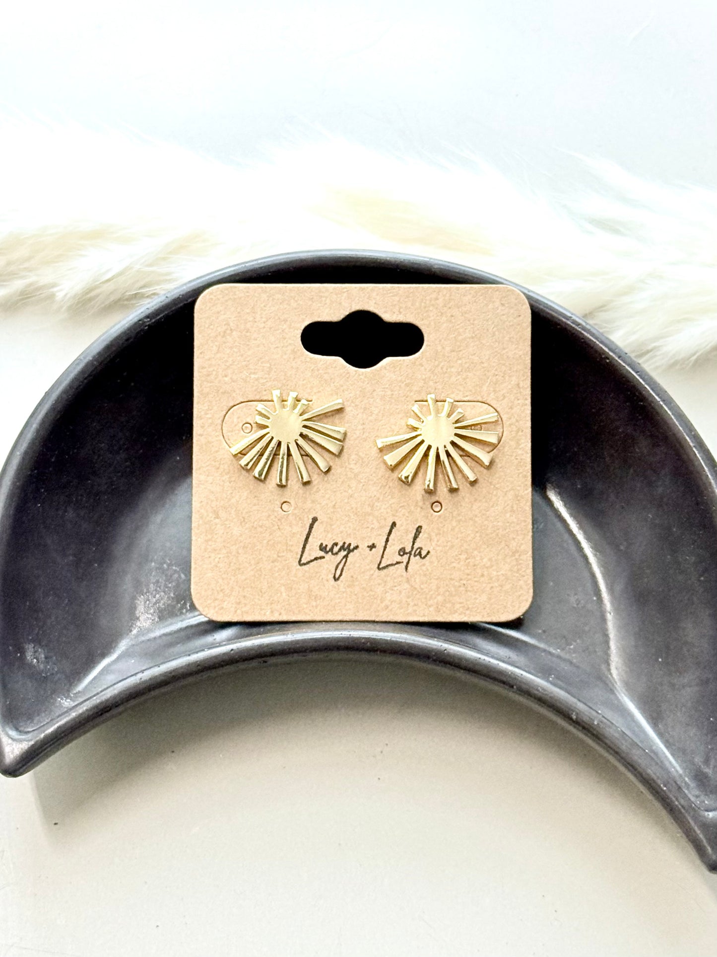 Gold Sun Mini Stud Earrings