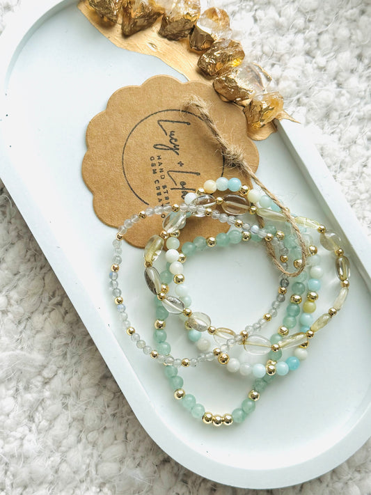 Light Green + Gold Stack (4-stack)