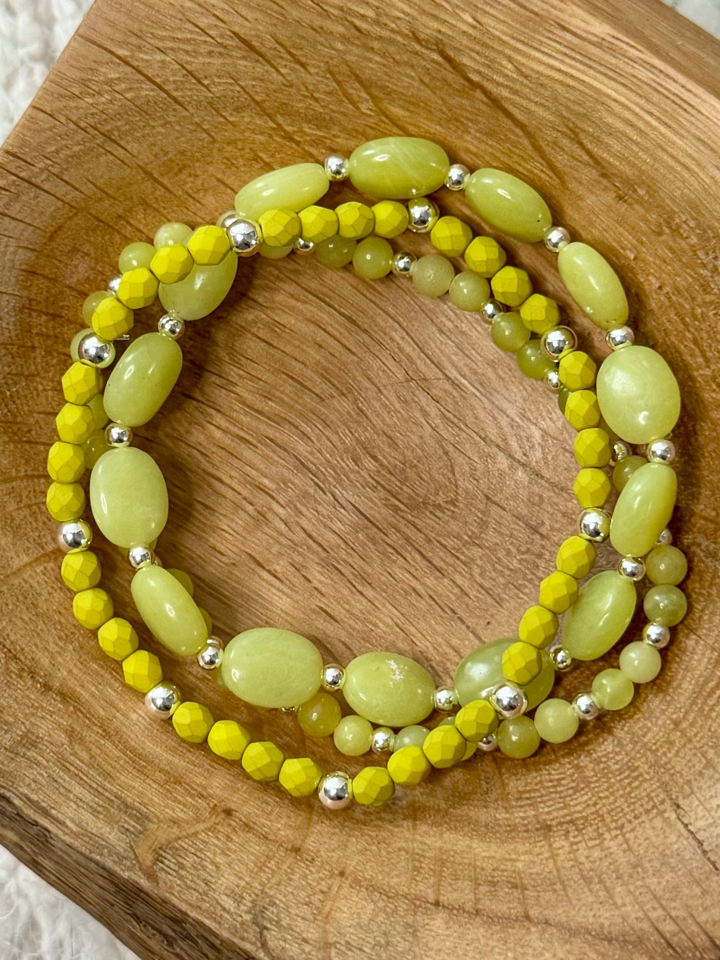 Chartreuse + Silver Stack (3-stack)