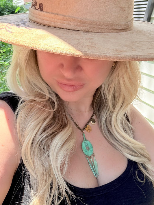 Patina Dreamcatcher + Mixed Metal Necklace