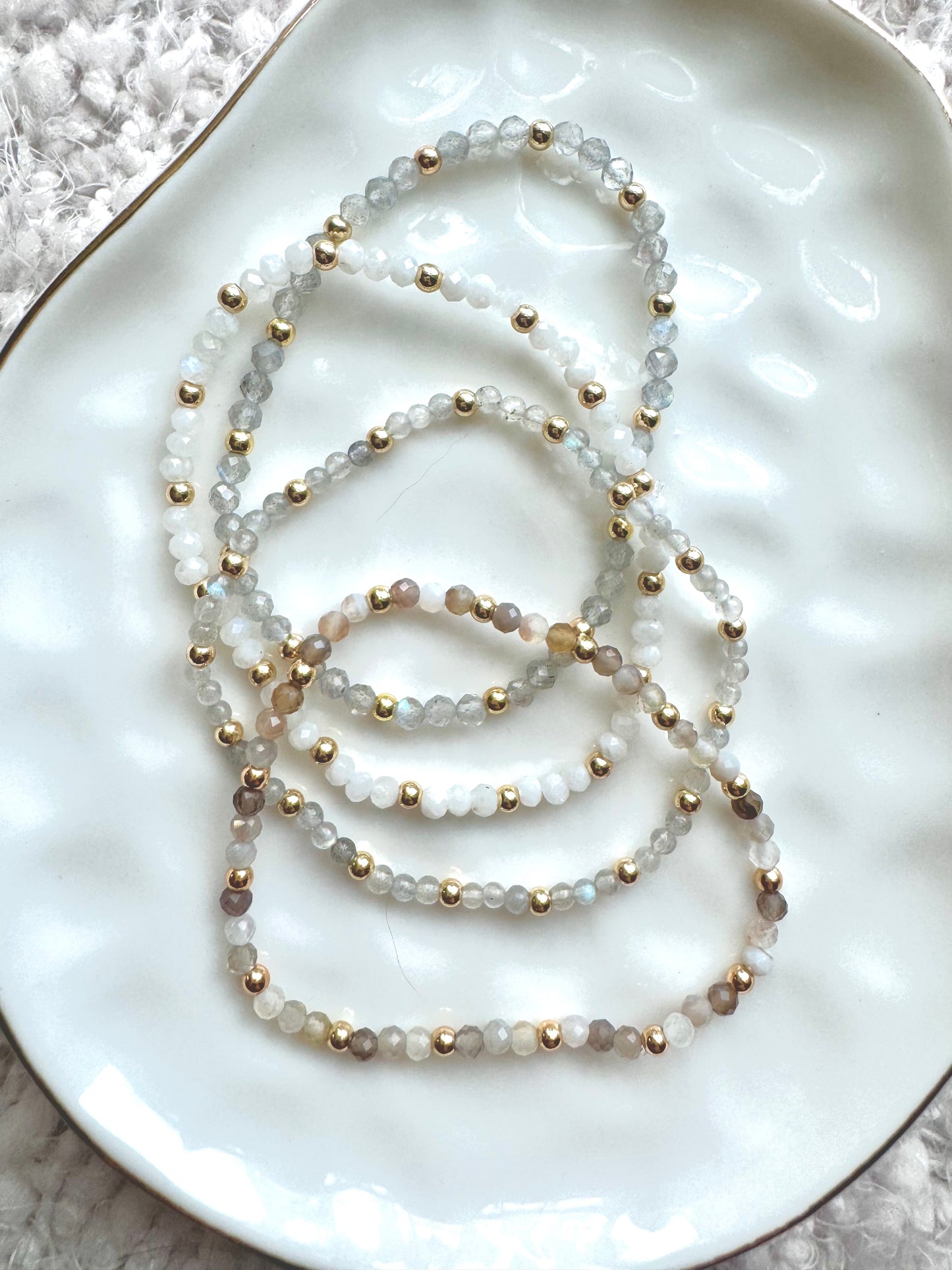 Grey + White Gold Stack (4-stack)