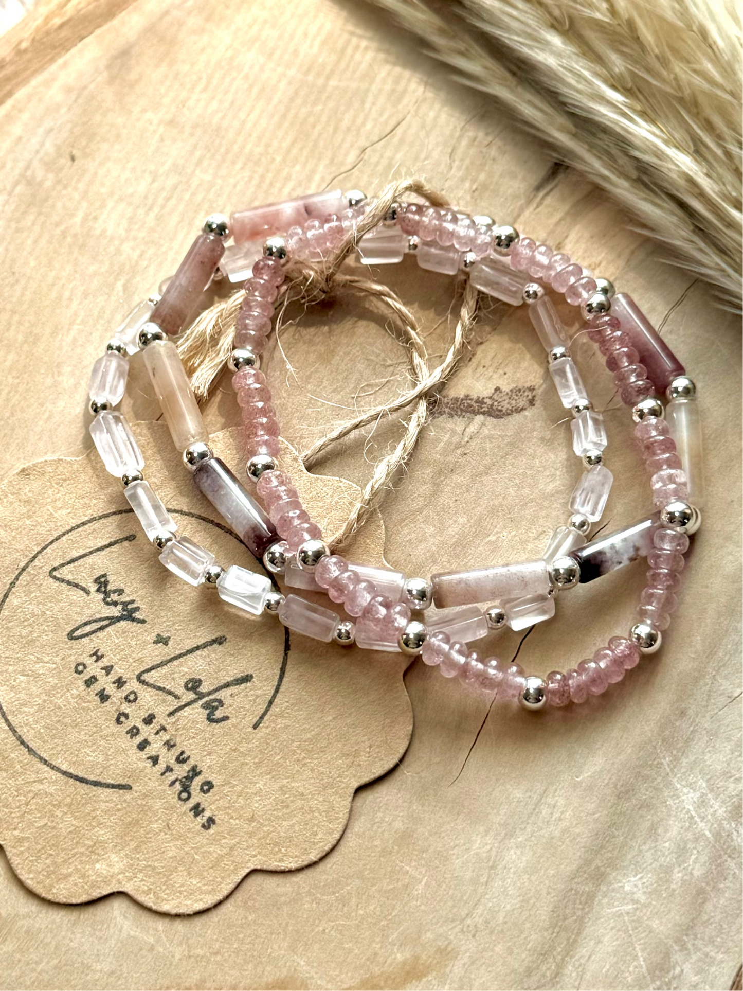 Pink + Silver Stack (3-stack)