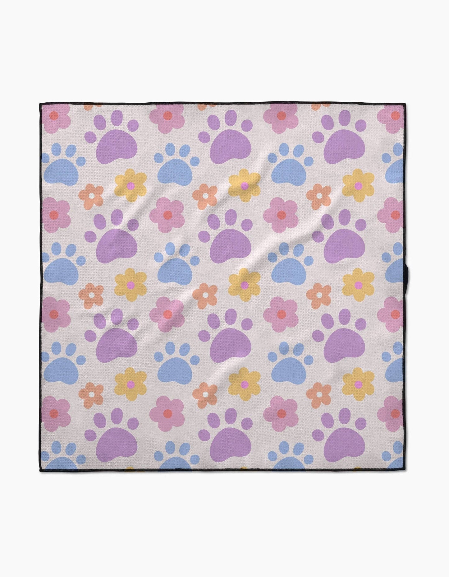 Geometry Paws + Daisies Dog Towel