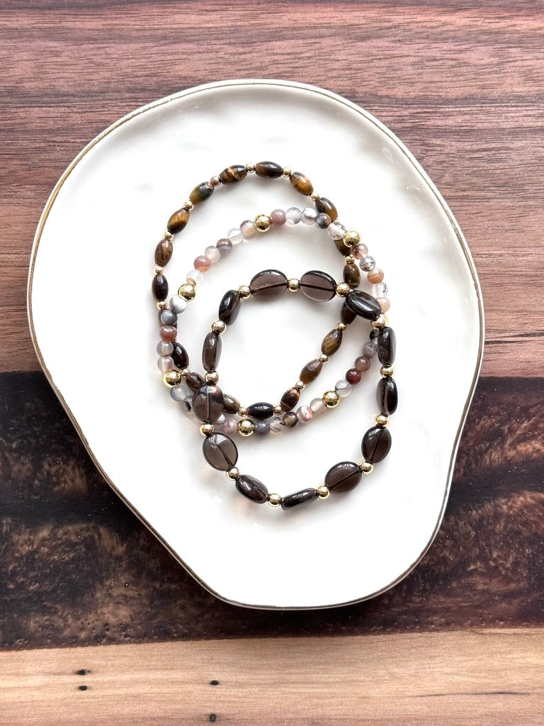 Brown + Gold Stack (3-stack)