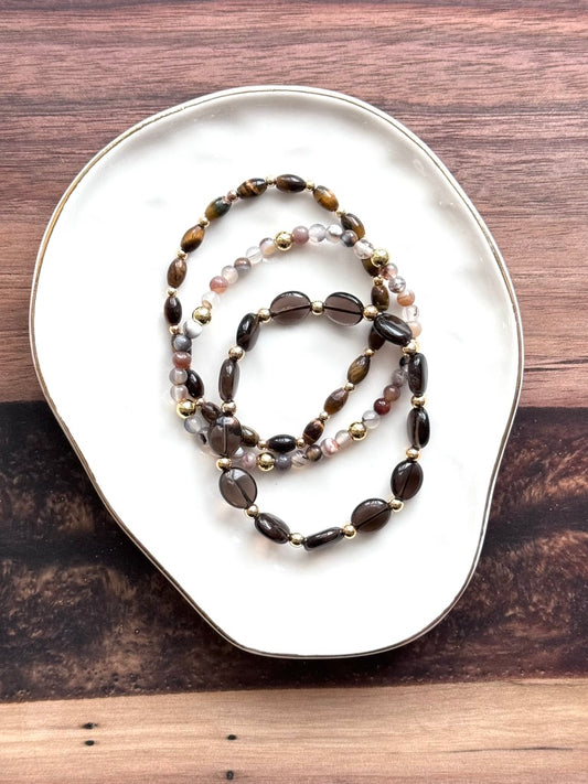 Brown + Gold Stack (3-stack)