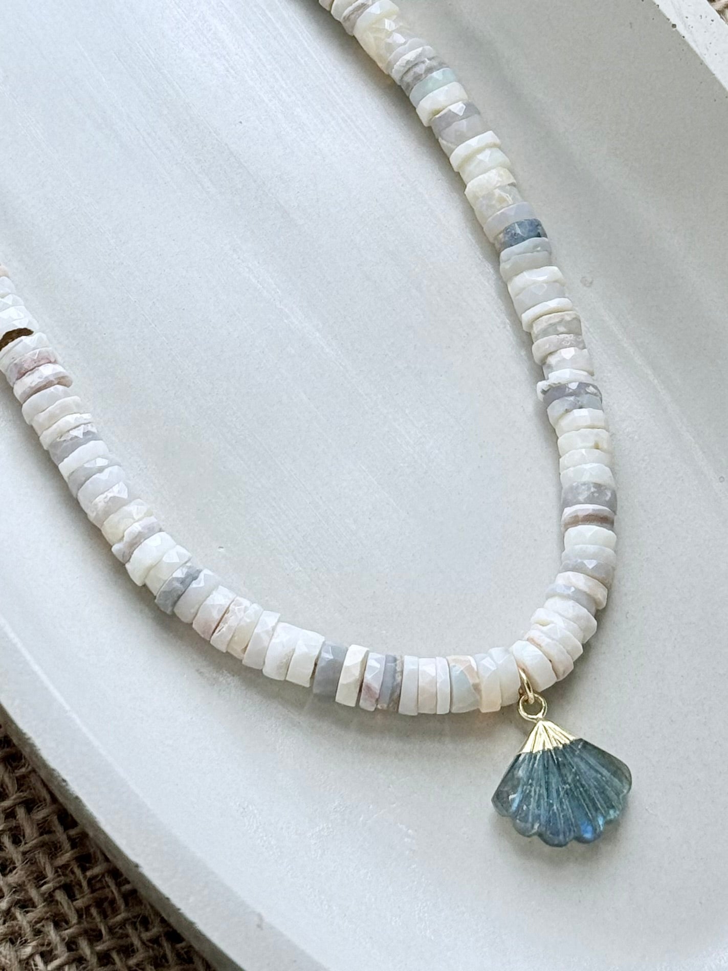 Luxe Australian Opal + Labradorite Necklace