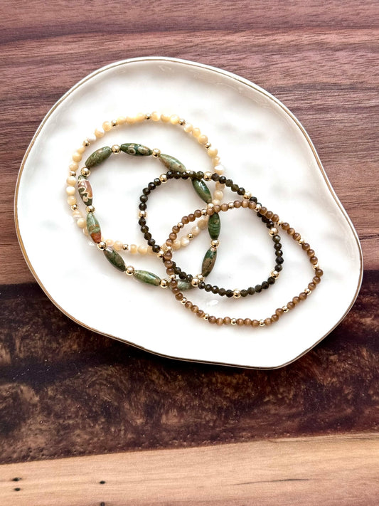 Brown + Green Gold Stack (4-stack)