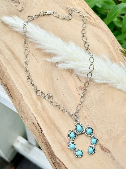 Turquoise + Antique Silver Necklace