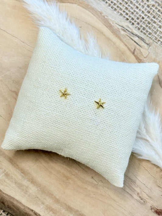 Gold Starfish Mini Stud Earrings
