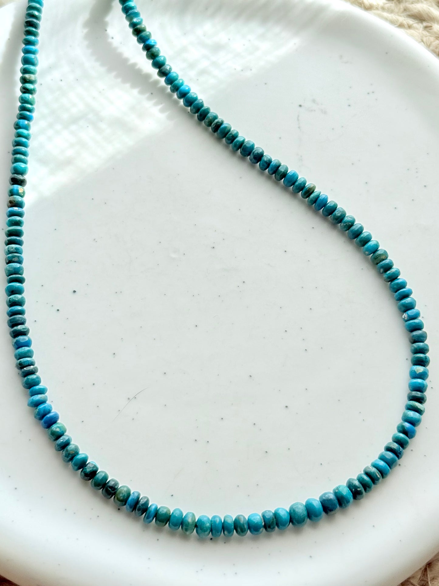 Luxe Blue Opal-Lime + Gold Beaded Necklace