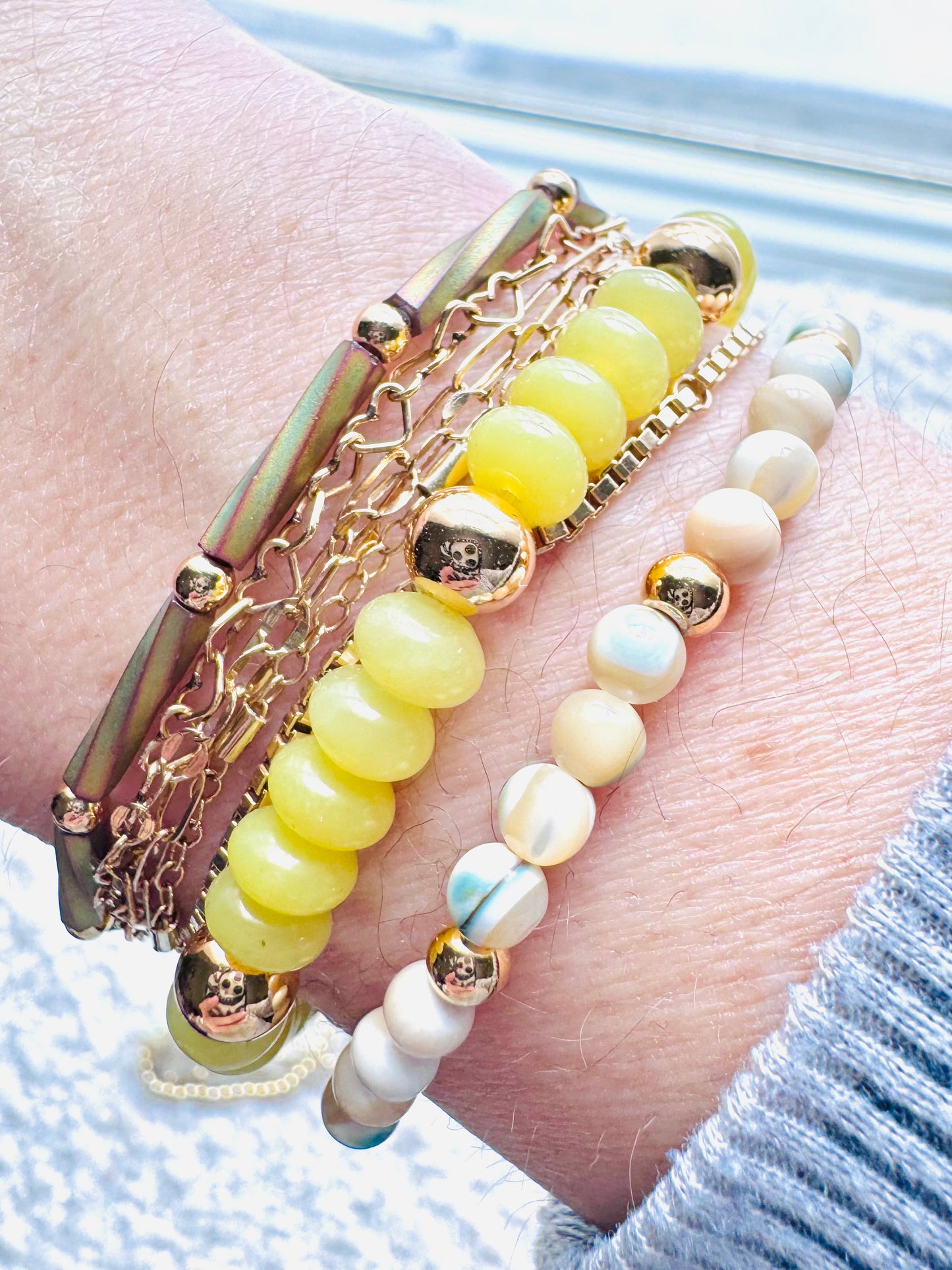 Olive + Gold Stack (3-stack)