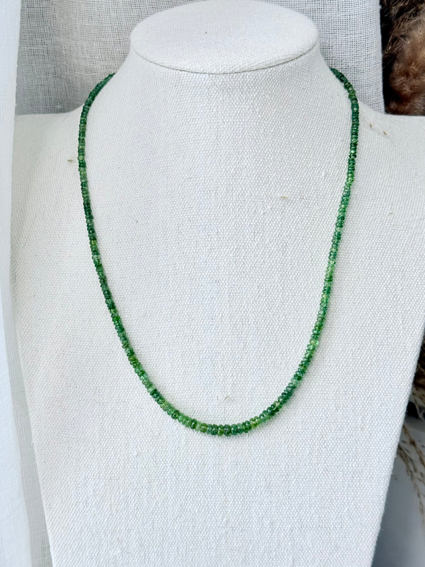 Luxe Emerald + Gold Beaded Necklace