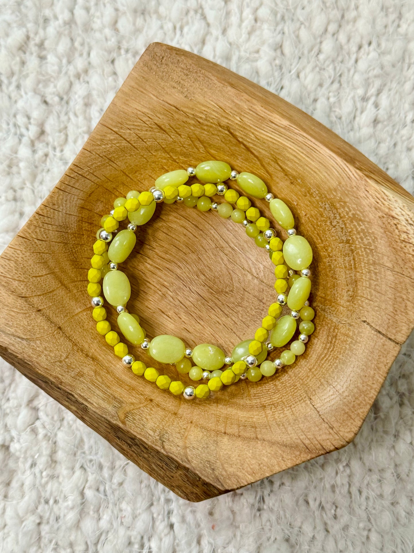 Chartreuse + Silver Stack (3-stack)