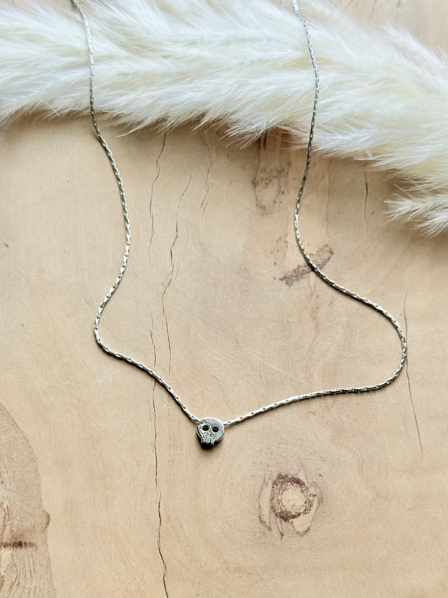 Itty Bitty Stainless Steel Skull Necklace