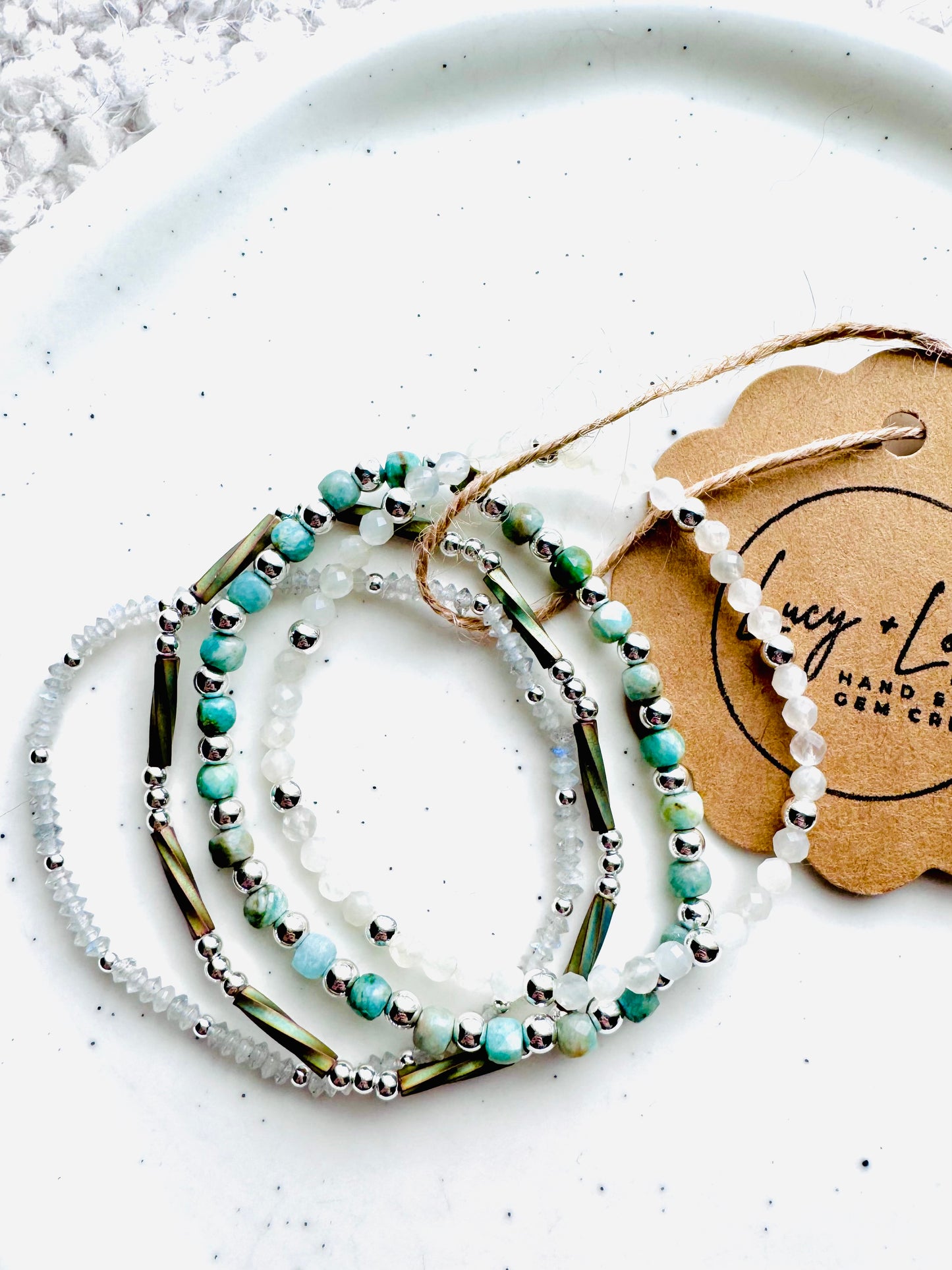 Teal + Silver (4-stack)