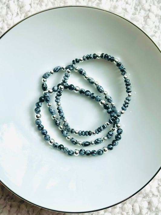 Spotted Black Silver Stack (3-stack)