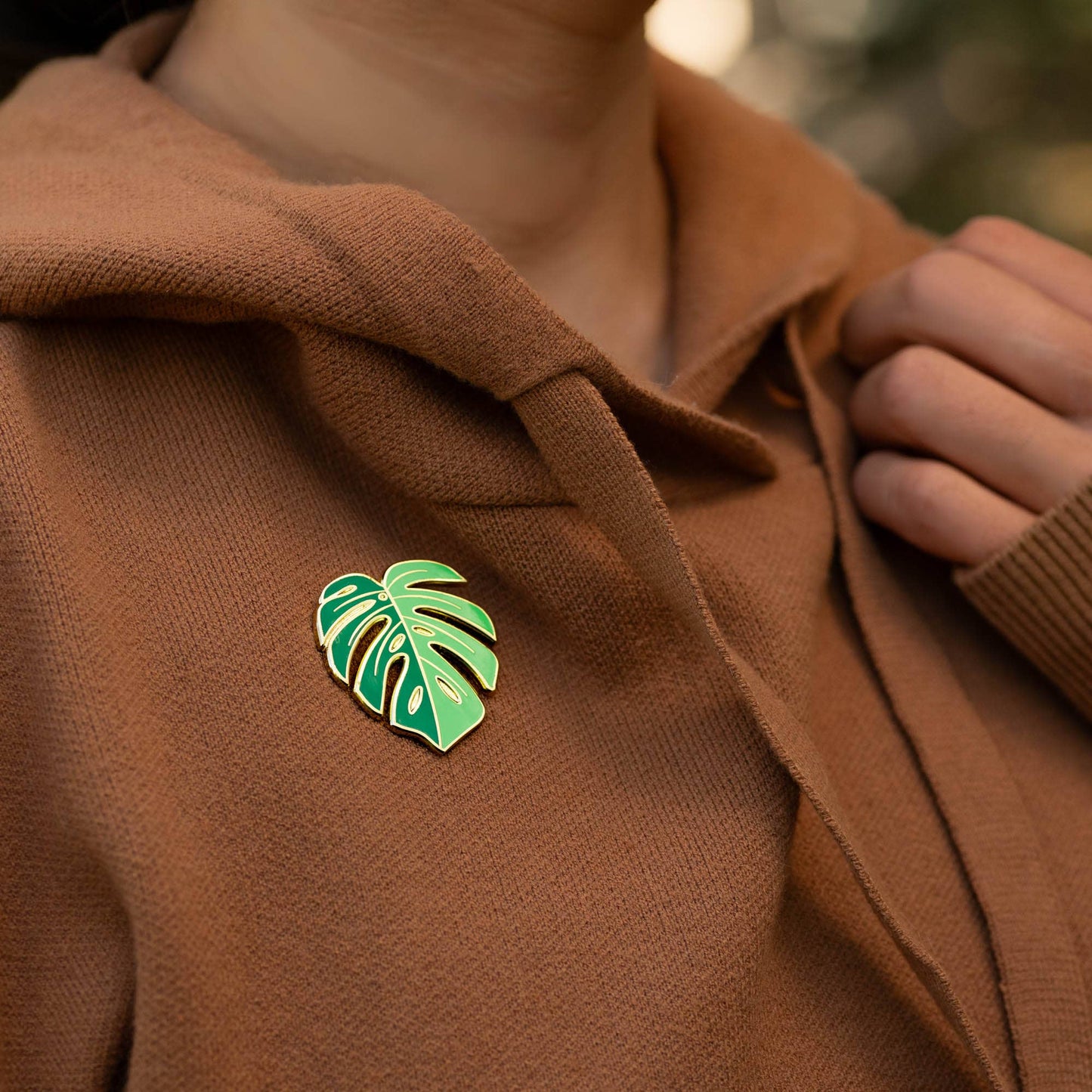 Green Monstera Deliciosa Plant Pin