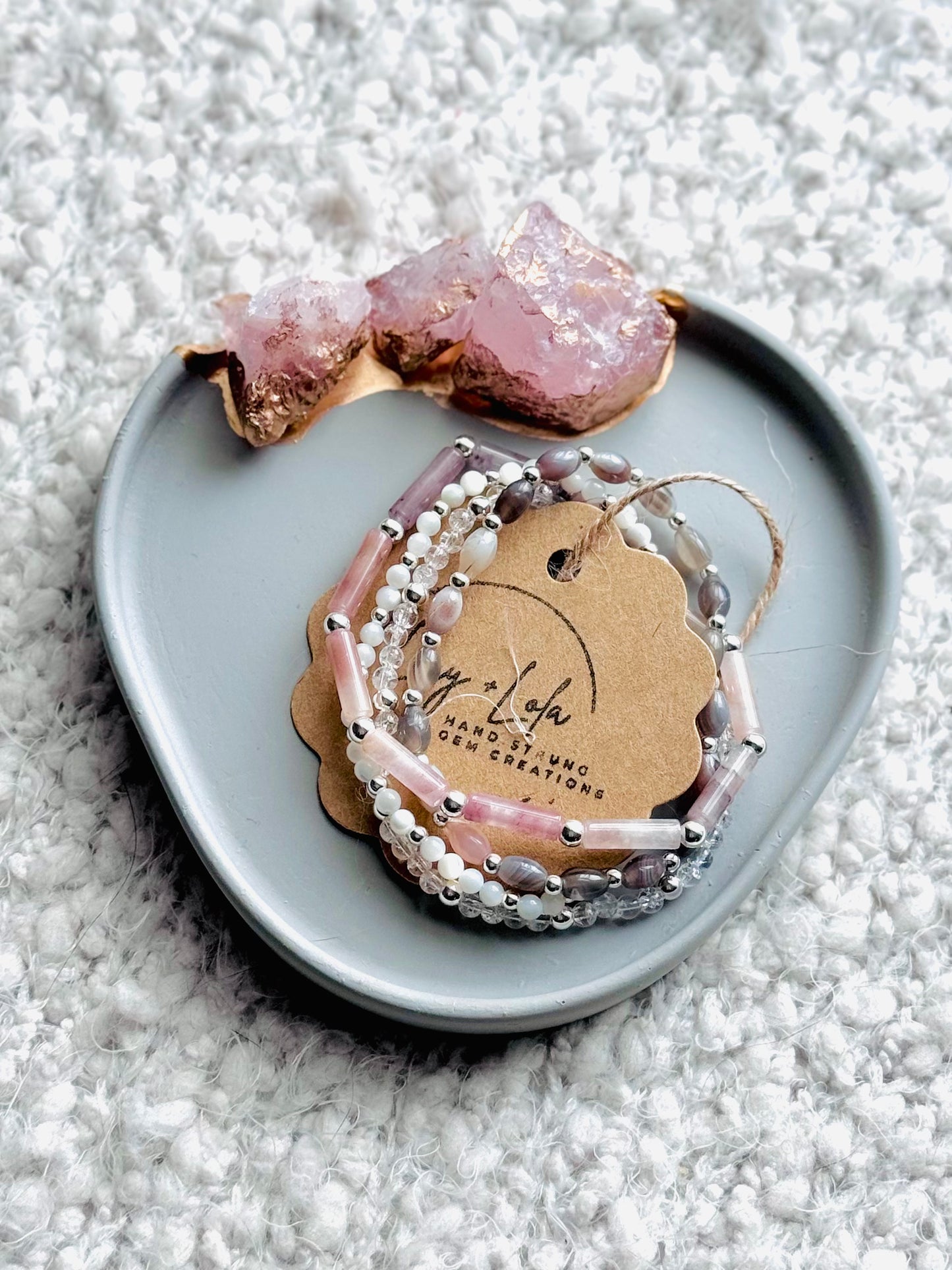 Mauve + Silver (4-stack)