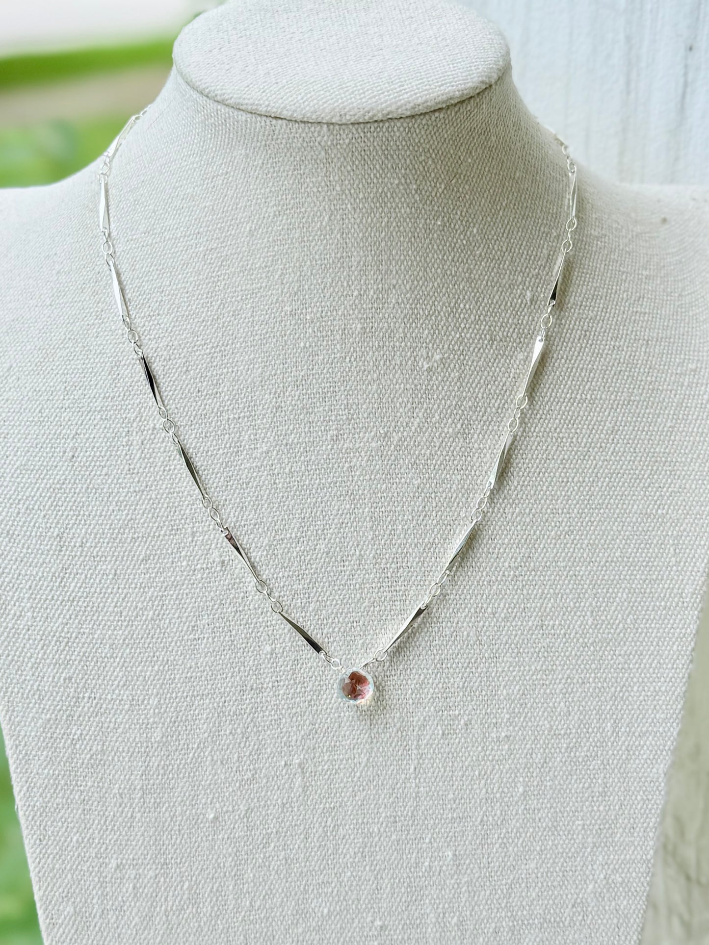 Aura Quartz + Silver Necklace