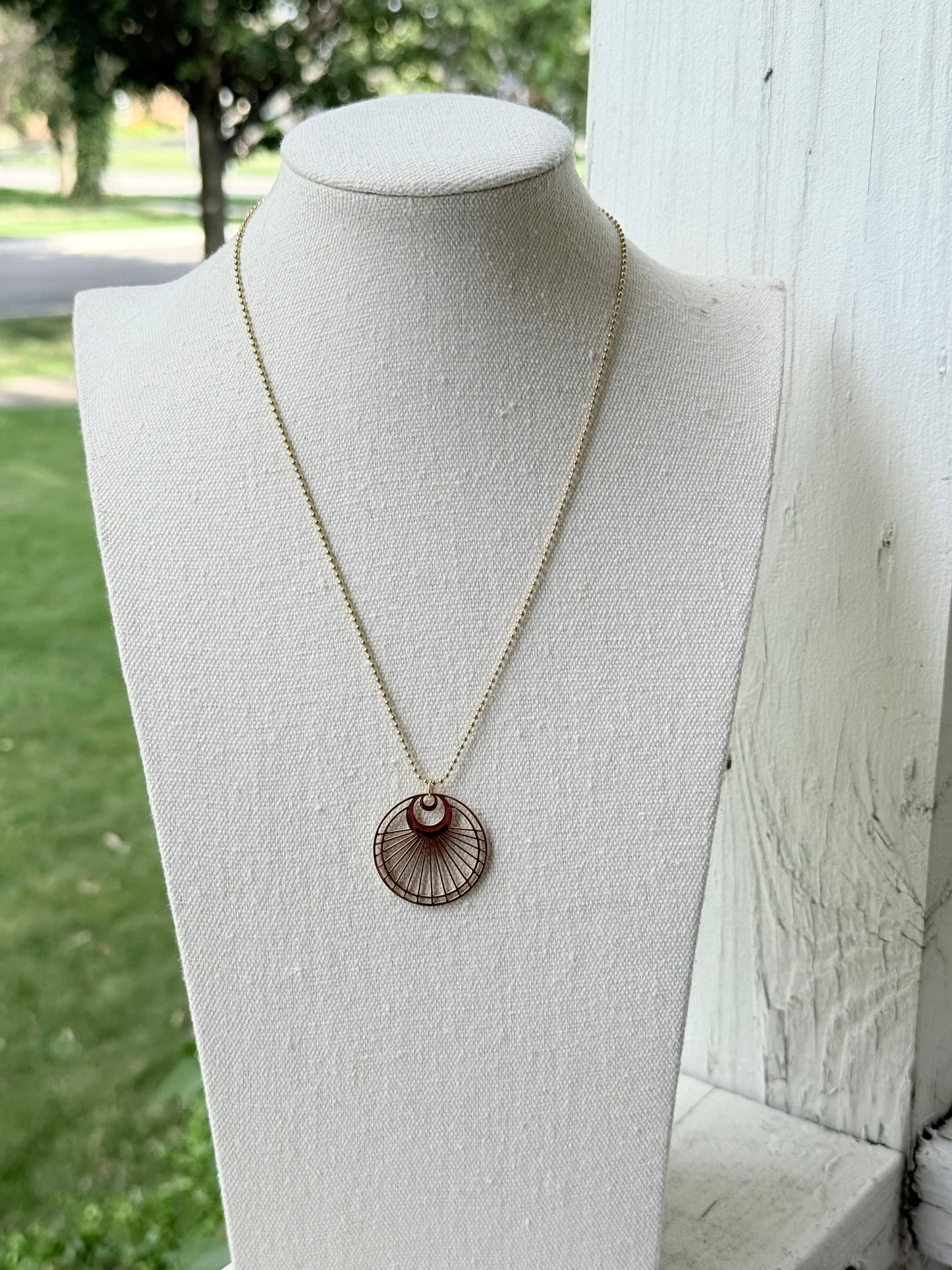 Gold Sun Pendant Necklace