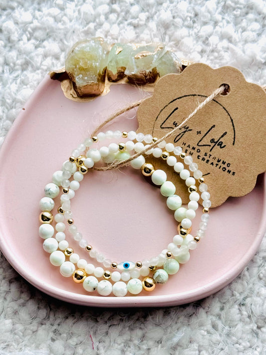 Cream + Gold (3-stack)