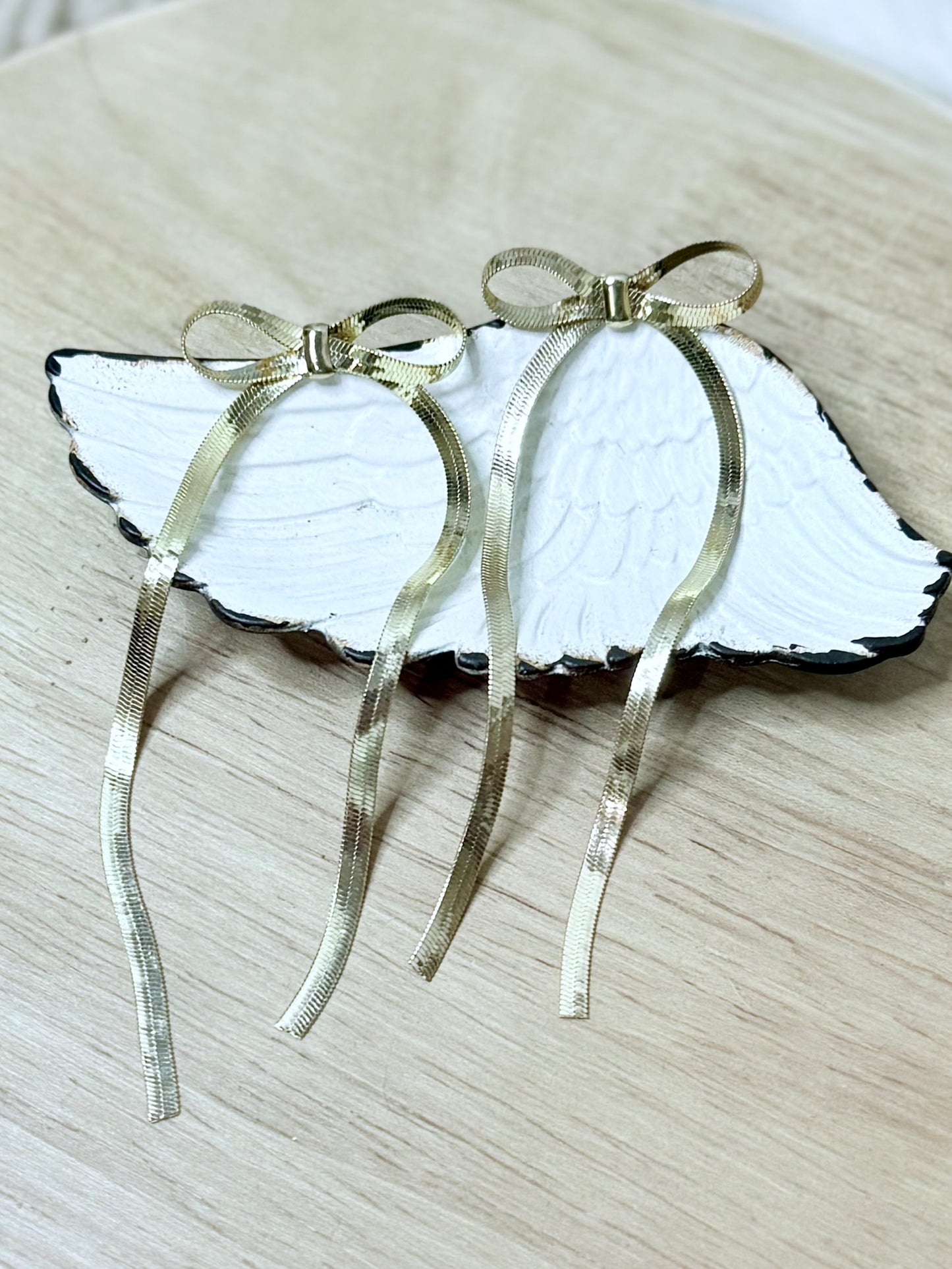 Gold Long Bow Earrings