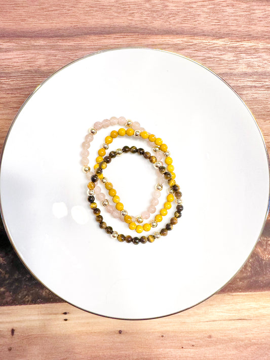 Brown + Pink Stack (3-stack)