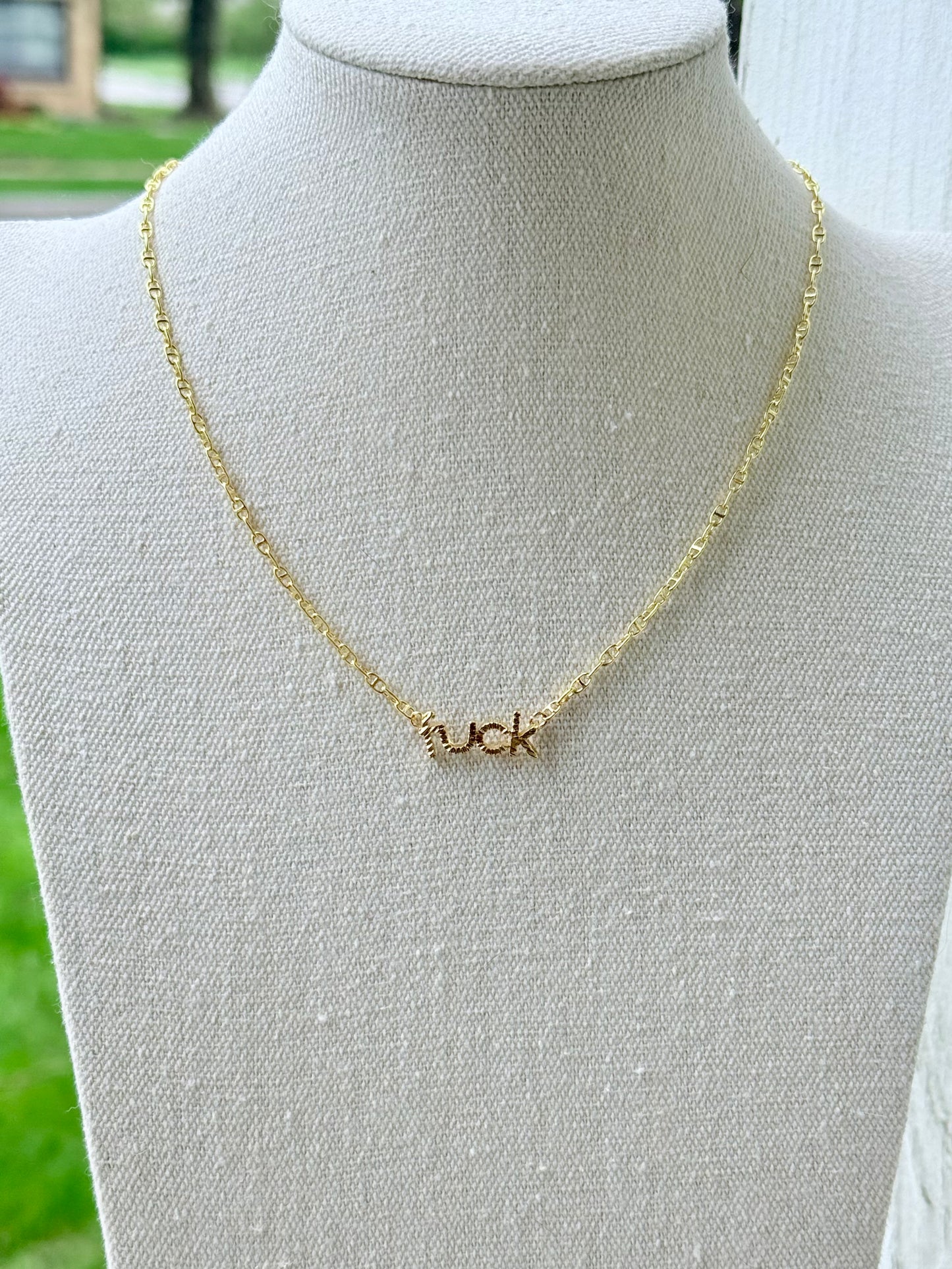 Gold Fuck Necklace