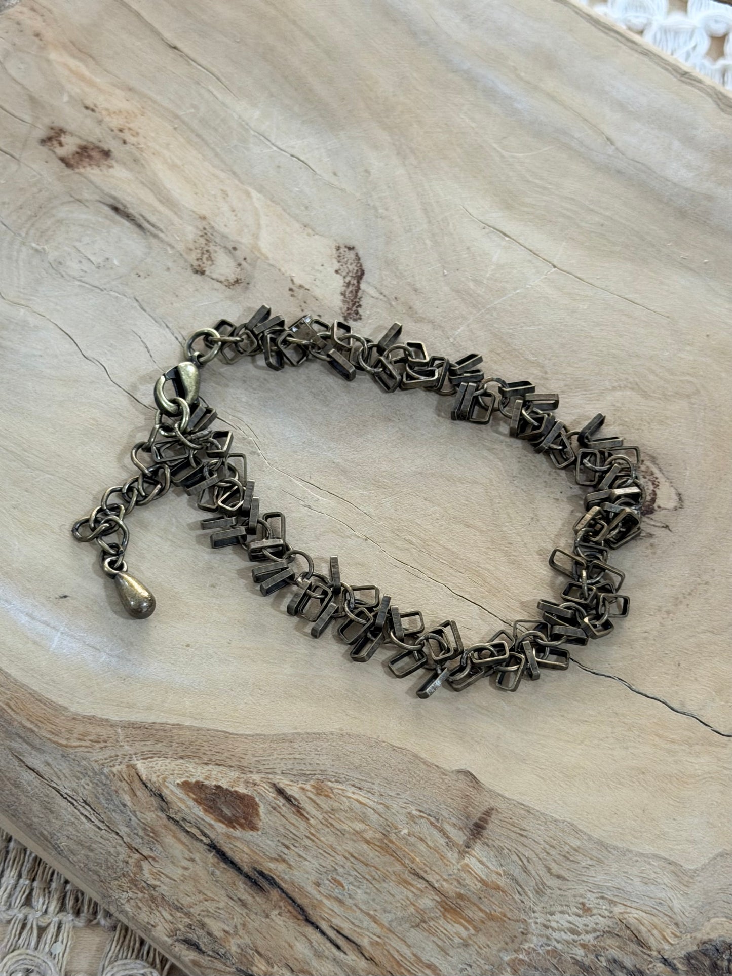 Rectangle Sequin Chain Bracelet