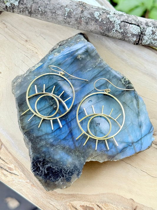 Round Evil Eye Earrings