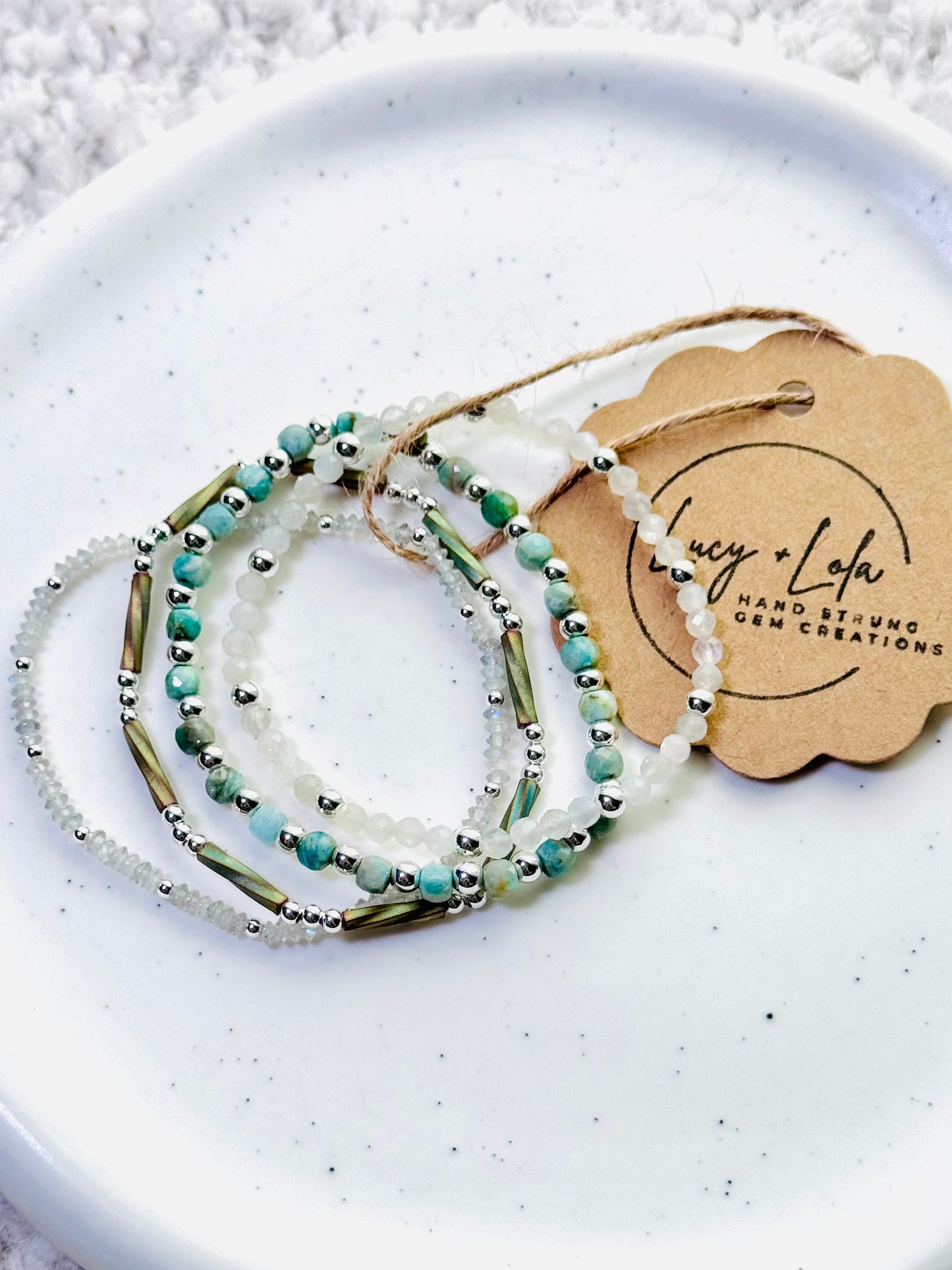 Teal + Silver (4-stack)