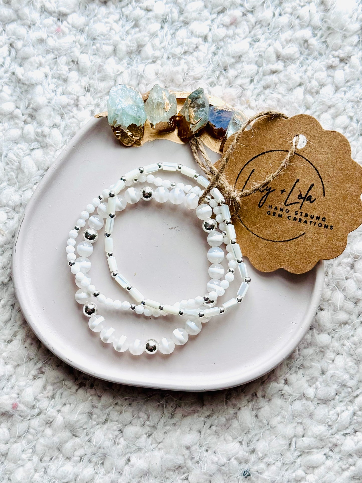 White + Silver (3-stack)