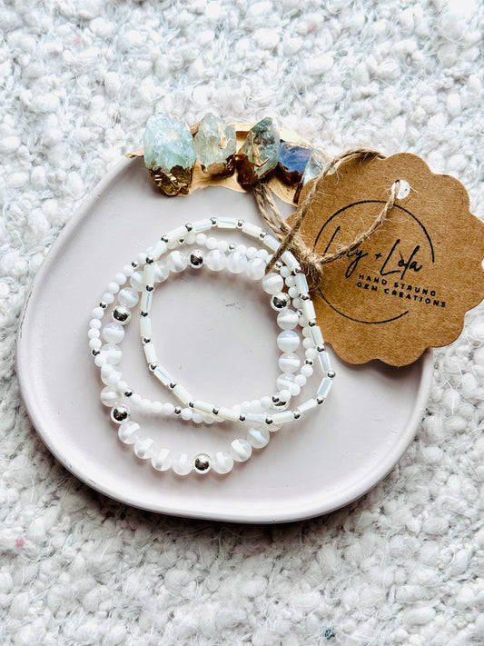 White + Silver (3-stack)