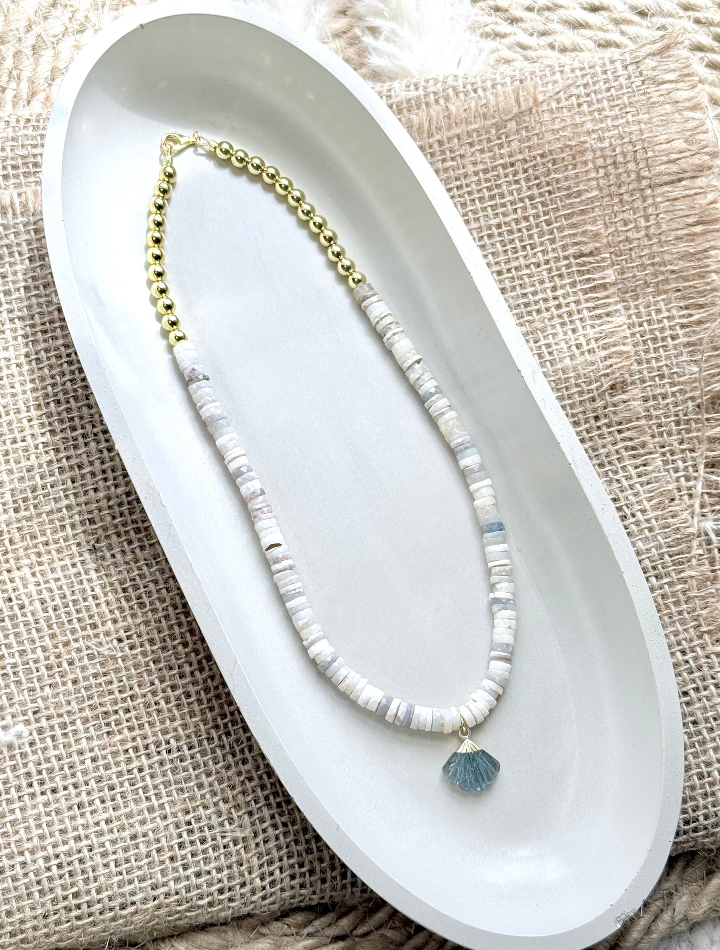 Luxe Australian Opal + Labradorite Necklace