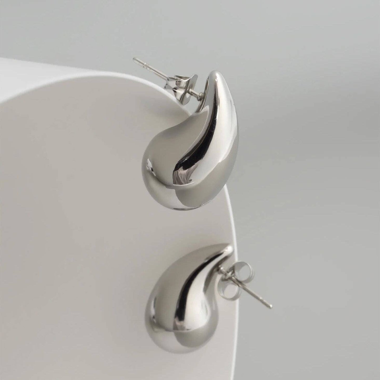 Stainless Steel Tear Drop Earrings