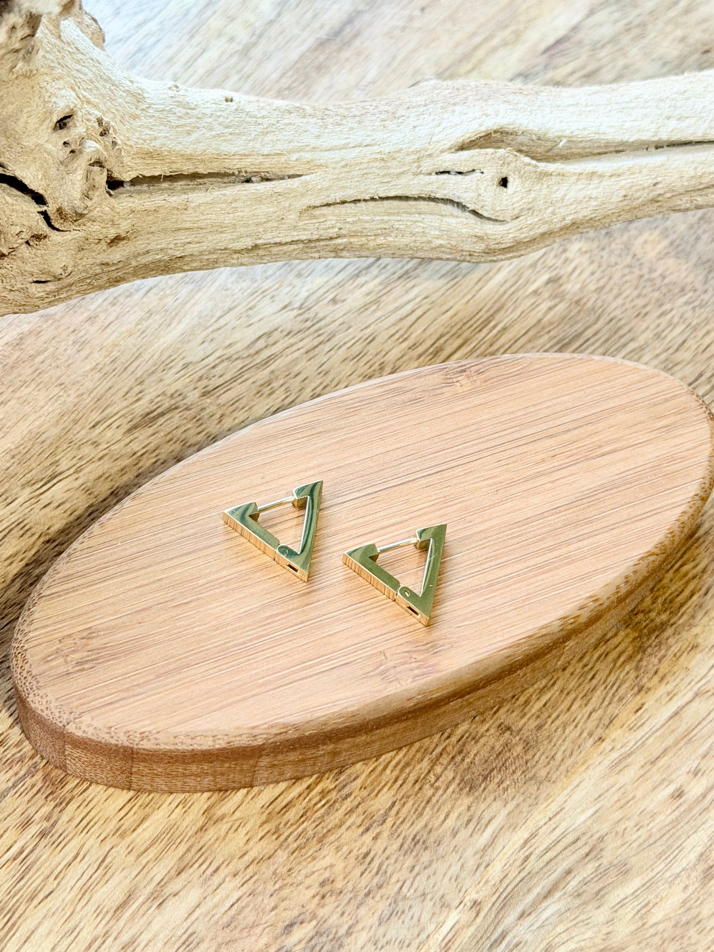 V-Shaped Stainless Steel Huggie Earrings