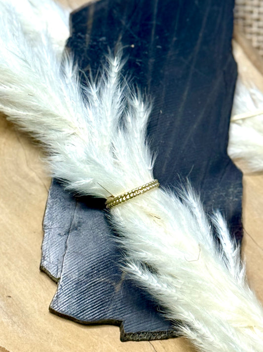 Gold Filled Double Beaded Stacking Ring