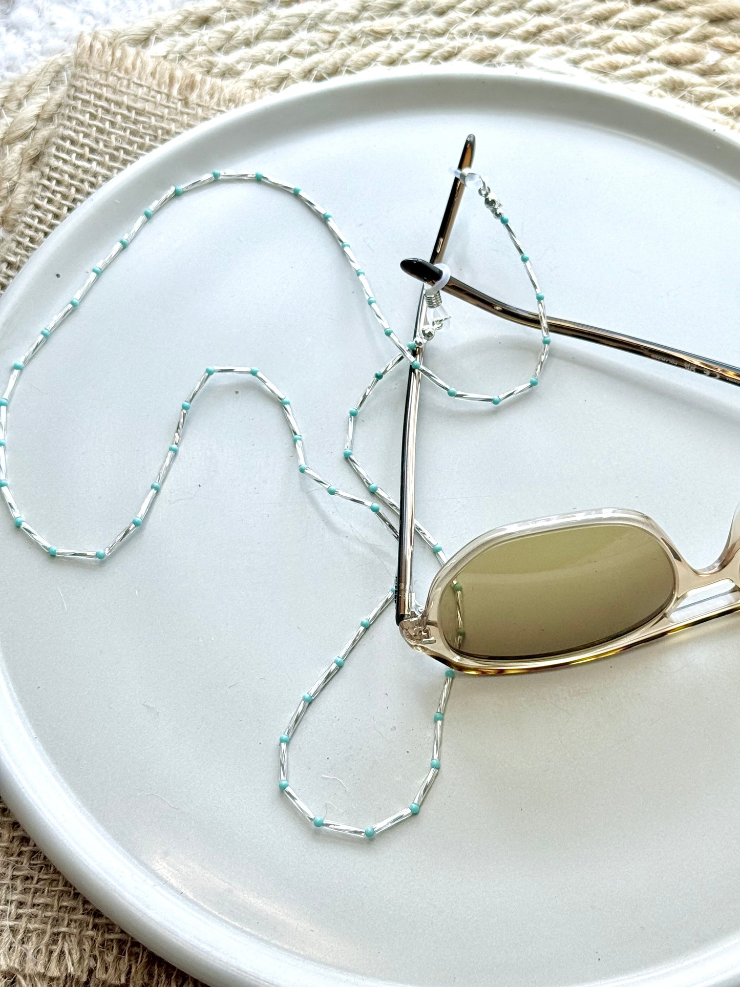 Turquoise + Silver Glasses Strap