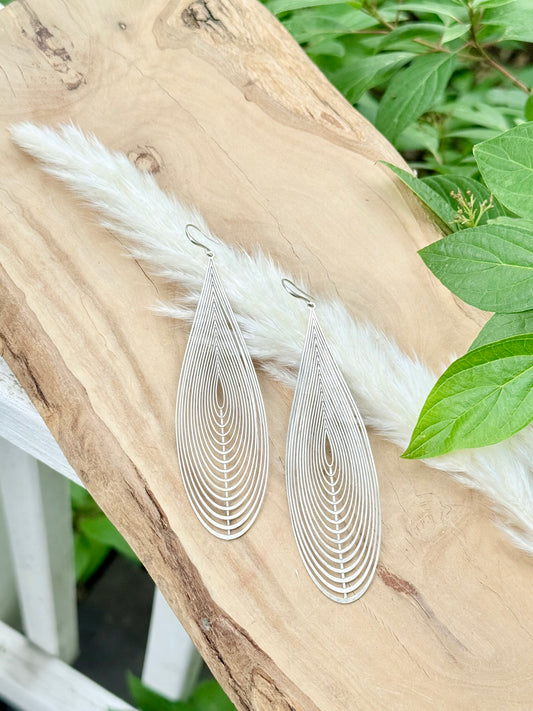 Antique Silver Teardrop Earrings