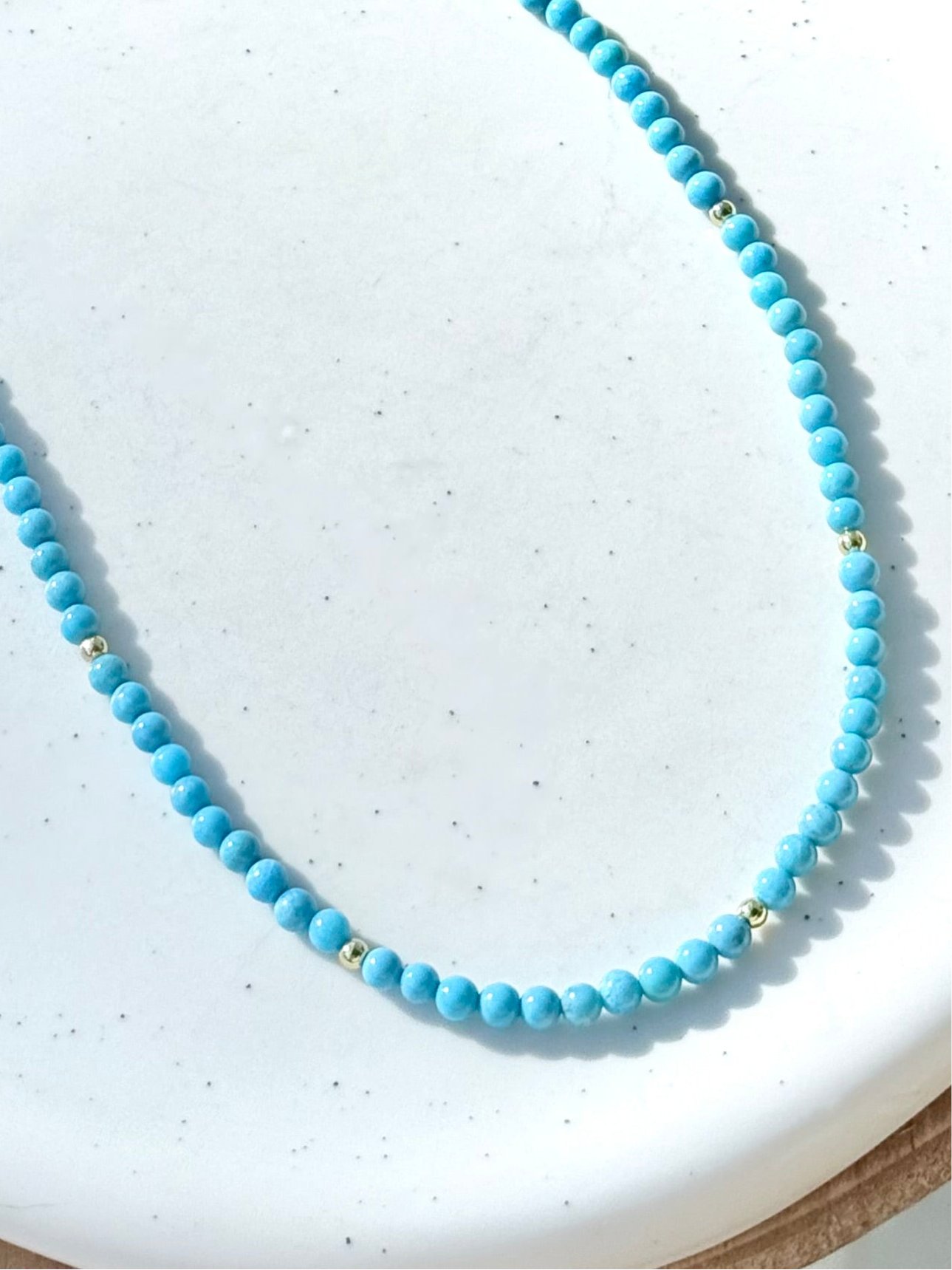Luxe Sleeping Beauty Turquoise + Gold Necklace