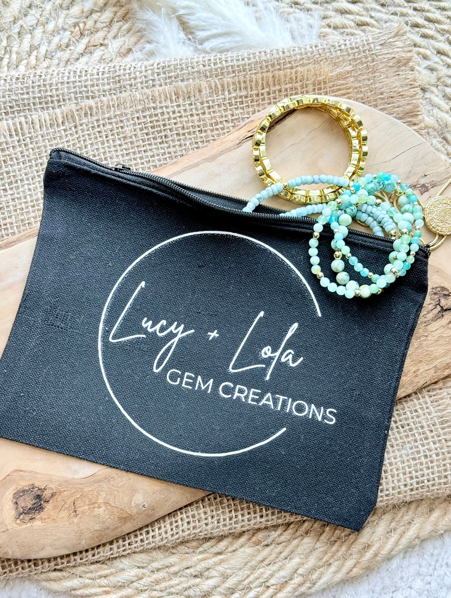 Lucy + Lola Small Canvas Pouch