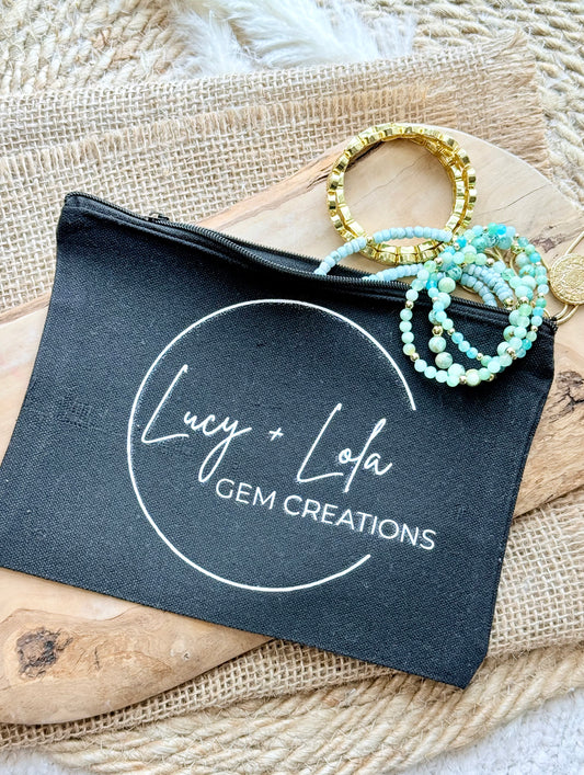 Lucy + Lola Small Canvas Pouch