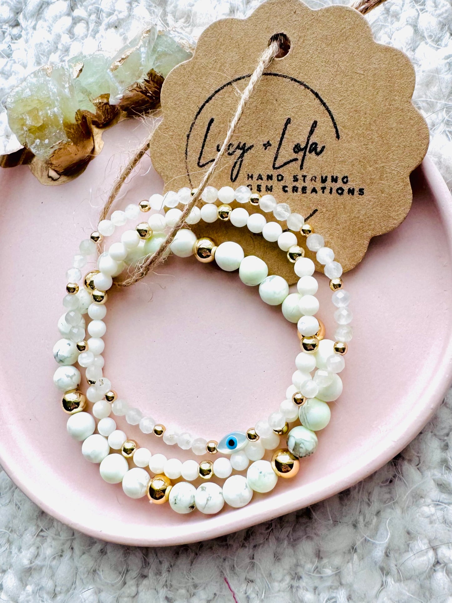 Cream + Gold (3-stack)