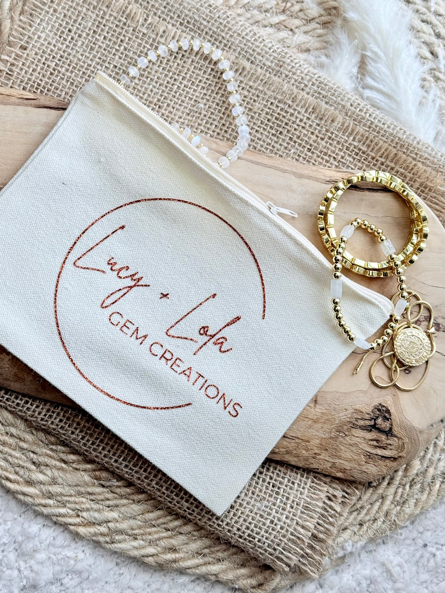 Lucy + Lola Small Canvas Pouch