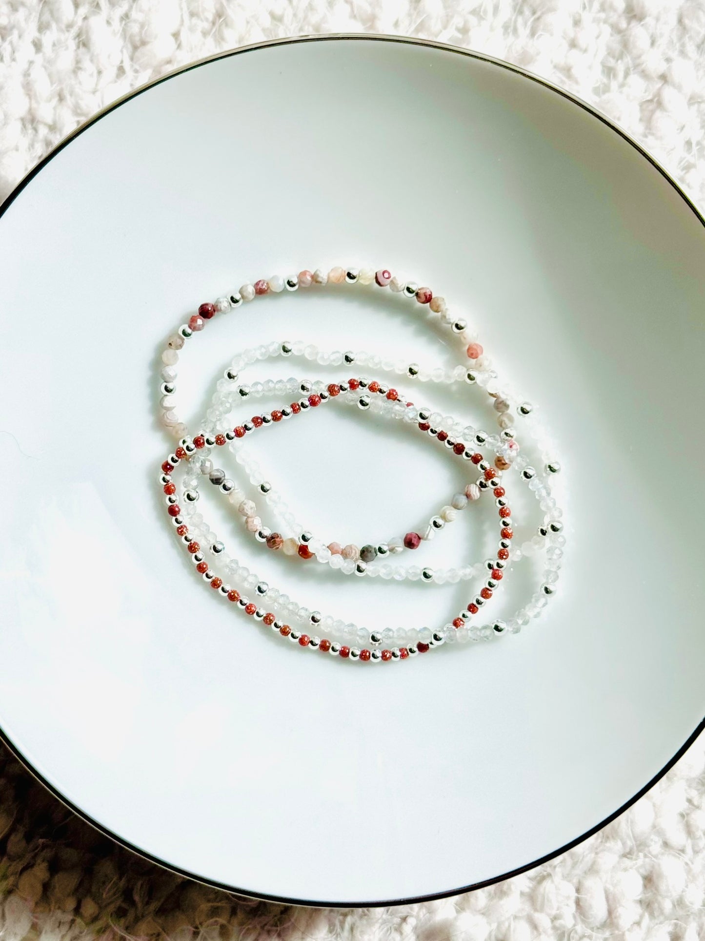 Red + Grey Silver Stack (4-stack)