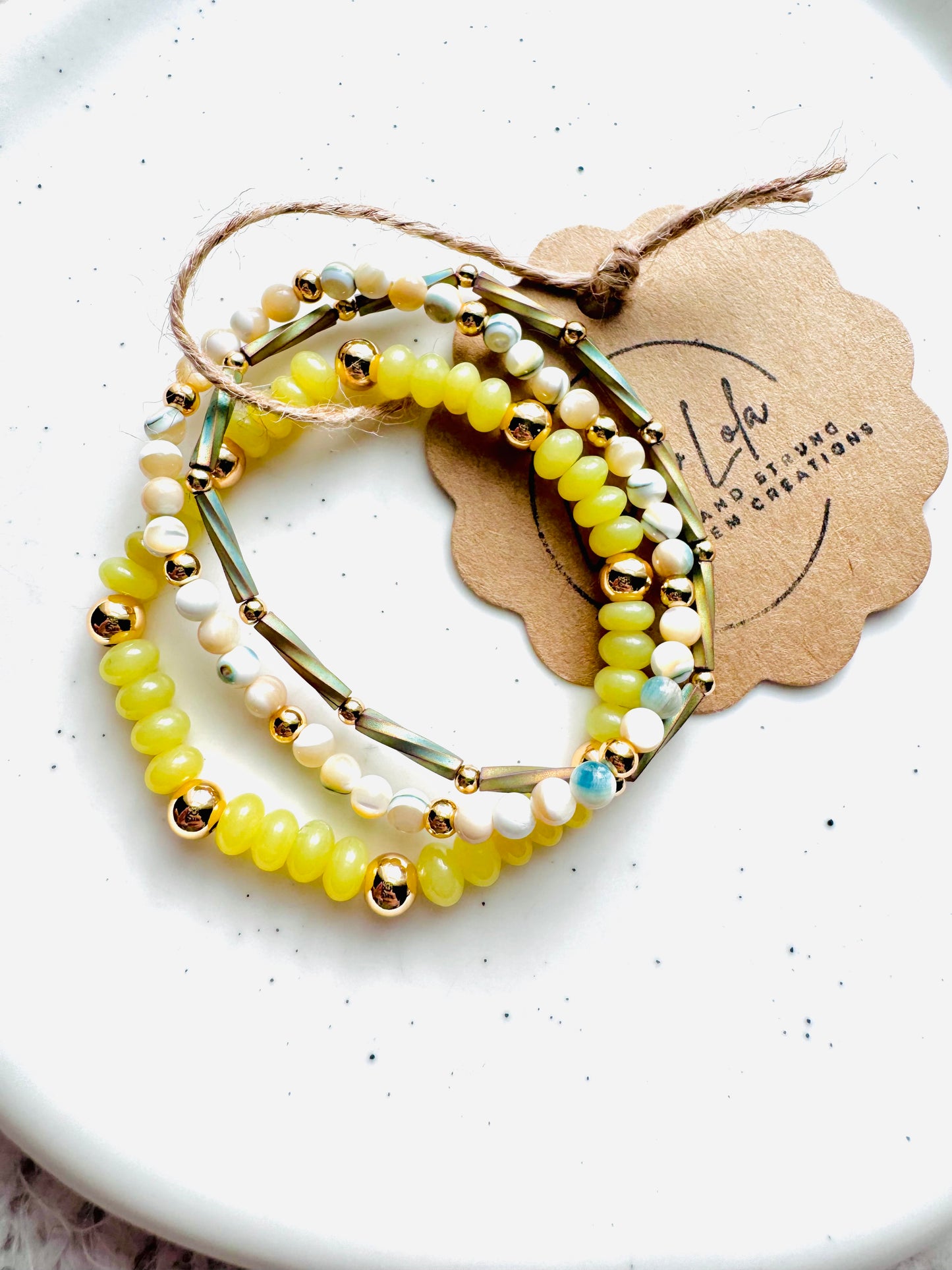 Olive + Gold Stack (3-stack)