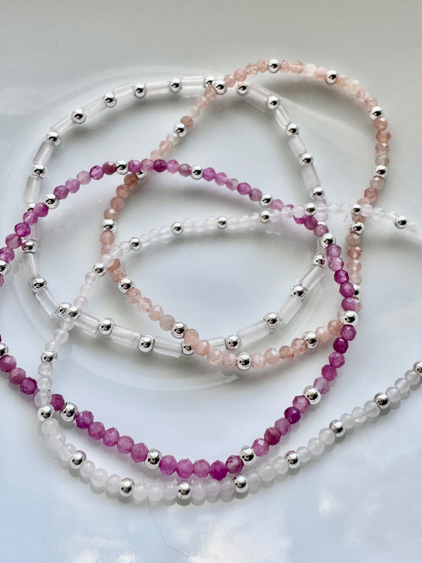 Baby Pink + Gold Stack (4-stack)