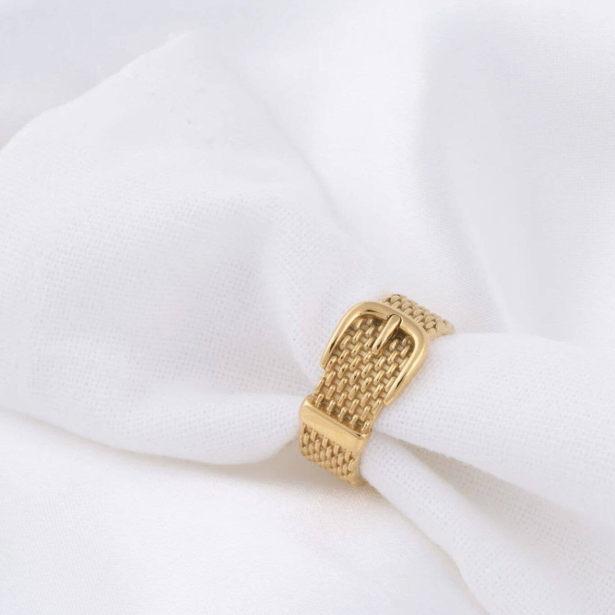 Gold Buckle Ring