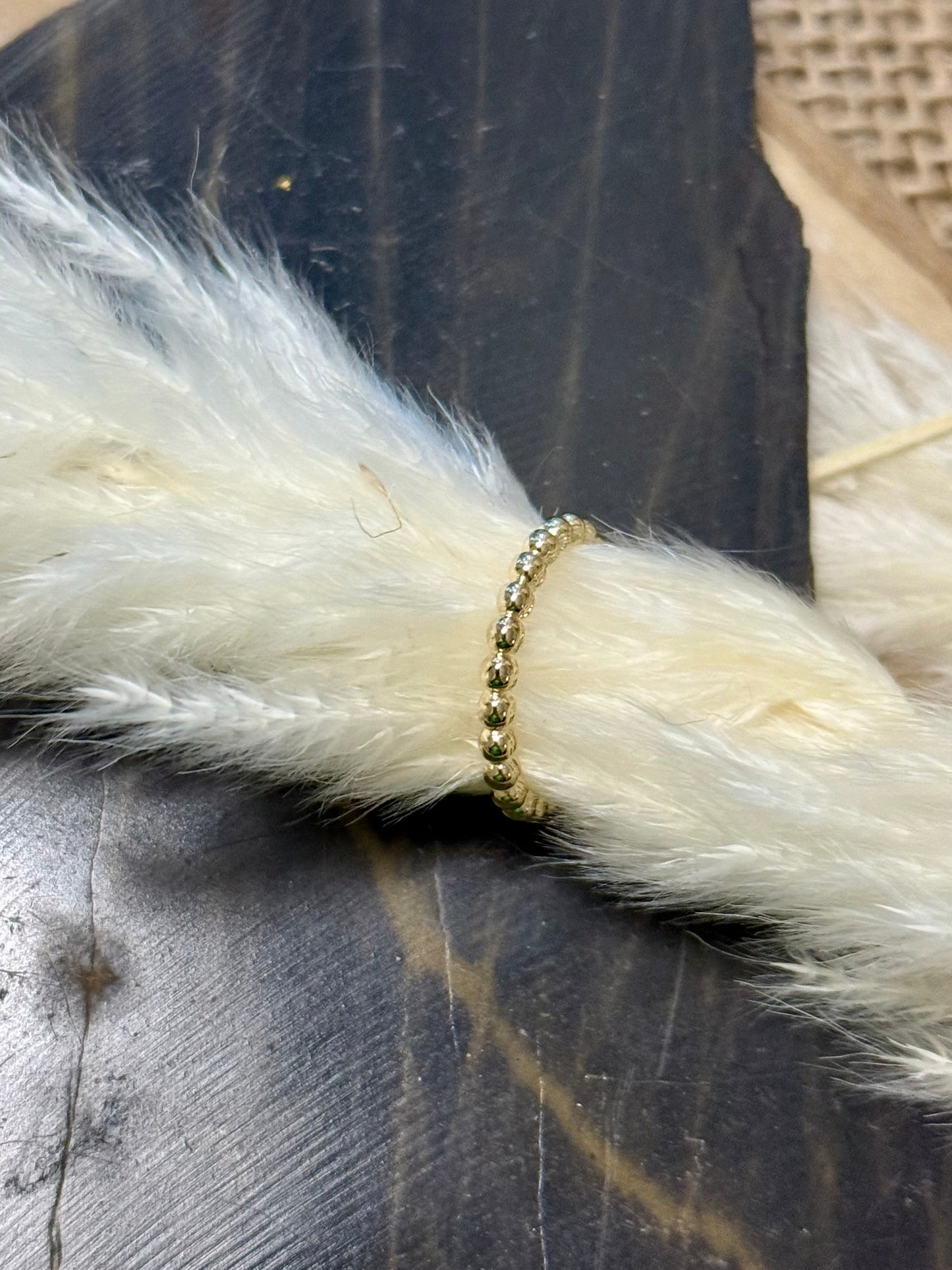 Gold Filled Beaded Stacking Ring