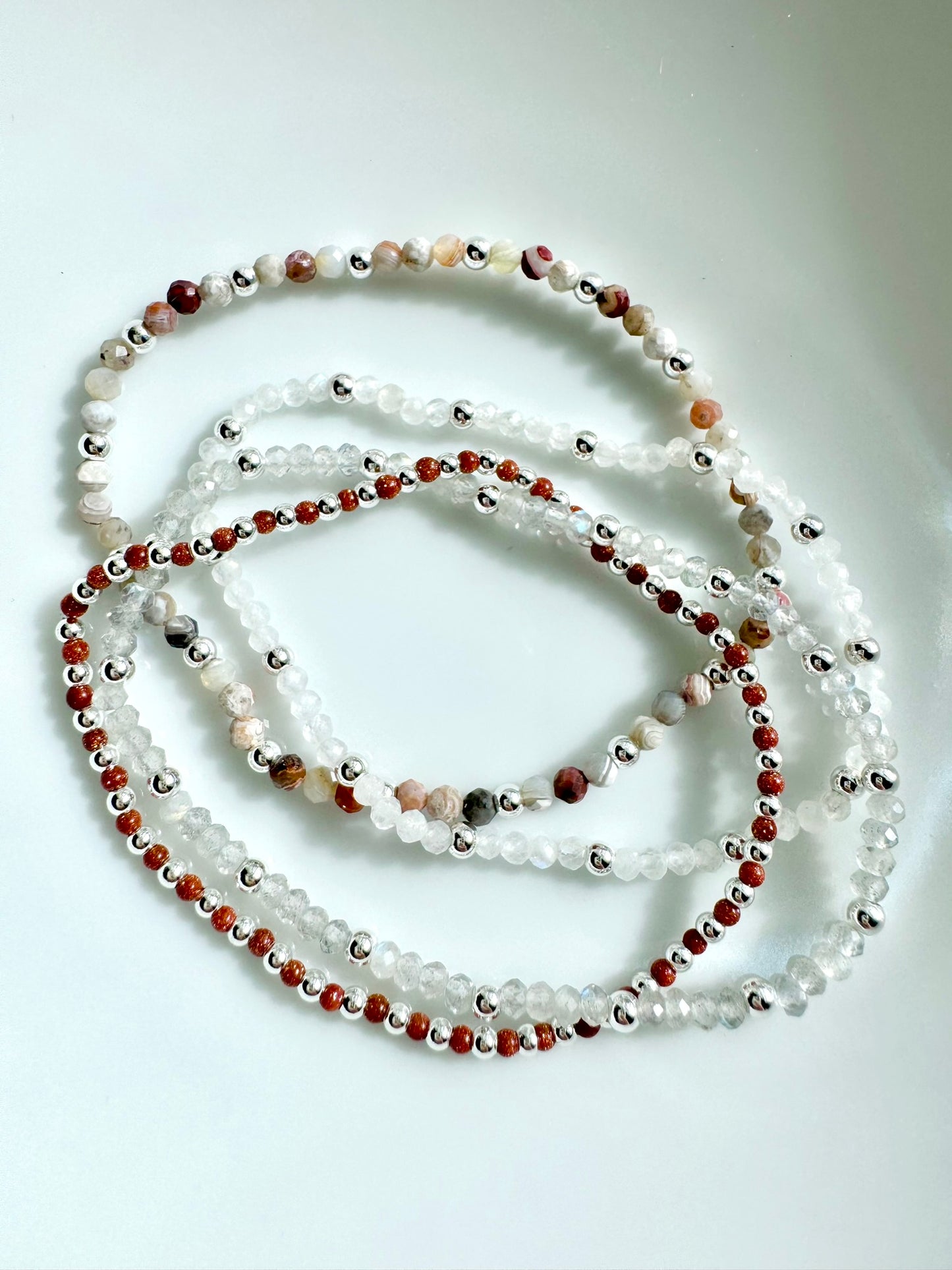 Red + Grey Silver Stack (4-stack)